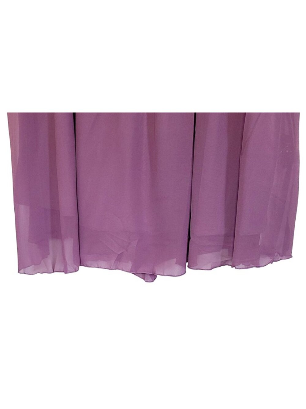 Purple Lace Chiffon Maxi Dress Plus Size 2XL Cap Sleeves & V-Neckline - Picture 7 of 14